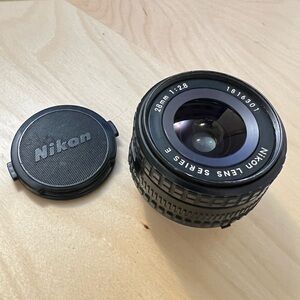 Vintage, antique NIKON Series E 28mm f/2.8 camera lens